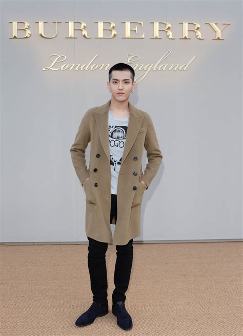 kris wu burberry silk shirt